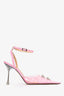 Mach & Mach Pink Crystal Bow 'Matilda' 100mm Heels Size 38