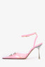 Mach & Mach Pink Crystal Bow 'Matilda' 100mm Heels Size 38