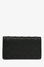 Pre-Loved Chanel™ 2014 Black Leather Quilted Stitch CC Yen Bifold Wallet (As Is)