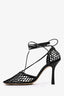 Bottega Veneta Black 'Stretch' Lace-Up Heeled Sandals Size 37.5