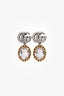 Gucci Gold-Tone Crystal GG Drop Earrings