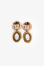 Gucci Gold-Tone Crystal GG Drop Earrings