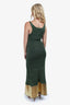 JW Anderson Green Maxi Dress with Gold Hem Size M