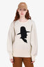 SportMax Cream Sweater with Black Silhouette Graphic Size XL