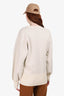 SportMax Cream Sweater with Black Silhouette Graphic Size XL