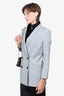 Fendi Blue Wool Double-Breasted Blazer Size 40