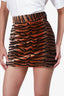 The Attico Velour Tiger Stripe Mini Skirt Size 38