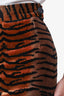 The Attico Velour Tiger Stripe Mini Skirt Size 38