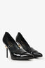 Roger Vivier Black Patent Leather Heel Detail Pumps Size 36