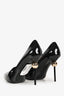 Roger Vivier Black Patent Leather Heel Detail Pumps Size 36