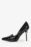 Roger Vivier Black Patent Leather Heel Detail Pumps Size 36