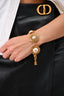 Pre-Loved Chanel™ Gold Tone Coco Coin Pearl Charm Chain Bracelet