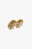 Pre-Loved Chanel™ Gold Tone CC Logo Textured Button Clip On Earrings