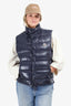 Moncler Navy Quilted Puffer Vest Size 3