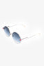 Fendi Silver Tone Round Framed Sunglasses