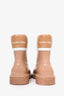 See by Chloe Beige Rubber Leather Trim Rain Boots Size 40