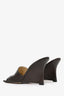 Bottega Veneta Brown Leather Open Toe Mule Wedges Size 37