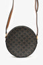 Celine Brown Leather Triomphe Round Purse