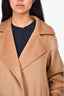 Max Mara Camel Long Sleeve Belted Coat Size 34