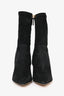 Valentino Black Suede Leather Pointed Toe Ankle Boots Size 36.5