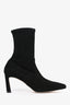 Stuart Weitzman Black Suede Leather Pointed Toe Ankle Boots Size 35.5