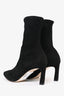 Stuart Weitzman Black Suede Leather Pointed Toe Ankle Boots Size 35.5