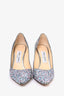 Jimmy Choo Blue/Pink Glitter Heels Size 37.5