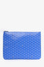 Goyard Senat Blue Canvas Zipped Pouch