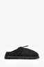 Prada Black Re-Nylon Quilted Puffer Fur Lined Mules Size 9 Mens