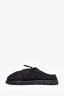 Prada Black Re-Nylon Quilted Puffer Fur Lined Mules Size 9 Mens