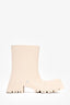 Balenciaga Beige 'Trooper' Rubber Boots Size 7 Mens