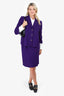 St. John Purple Blazer With Midi Skirt Set Size 8/10