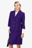 St. John Purple Blazer With Midi Skirt Set Size 8/10