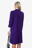 St. John Purple Blazer With Midi Skirt Set Size 8/10