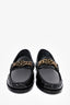 Sandro Black Leather Chain Detail Loafers Size 39