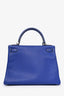 Hermès 2012 Electric Blue Epsom Leather Retourne Kelly 28 with Strap