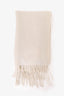 Yves Saint Laurent Cream Wool Scarf