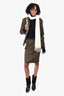 Burberry Green Trench Skirt and Jacket Set Size 4