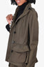 Burberry Green Trench Skirt and Jacket Set Size 4