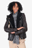 IRO Black Leather 'Laya' Jacket Size 40