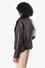 IRO Black Leather 'Laya' Jacket Size 40