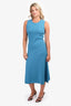 Akris Punto Blue Wool Knitted Sleeveless Midi Dress Size 8