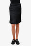 Pre-Loved Chanel™ 2005 Black Wool/Silk Pleated Skirt Size 38