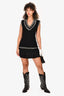 Pre-Loved Chanel™ 2005 Black Cashmere Cable Knit Sleeveless Vest Size 38