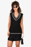 Pre-Loved Chanel™ 2005 Black Cashmere Cable Knit Sleeveless Vest Size 38