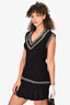 Pre-Loved Chanel™ 2005 Black Cashmere Cable Knit Sleeveless Vest Size 38