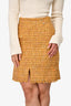 Pre-Loved Chanel™ Yellow/Multicolour Tweed Skirt Size 38