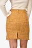 Pre-Loved Chanel™ Yellow/Multicolour Tweed Skirt Size 38