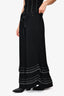 Pre-Loved Chanel™ 2002 Black White Stitch Maxi Skirt Size 40