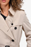 Burberry Light Beige Mid Length Double Breasted Trench Coat with Belt Size 8 US